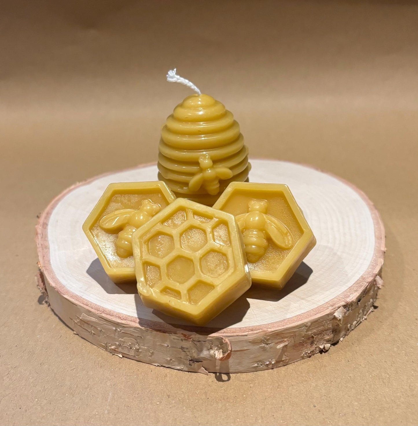 Handmade 100% Beeswax melt and Beehive candle | Beeswax melt and Skep