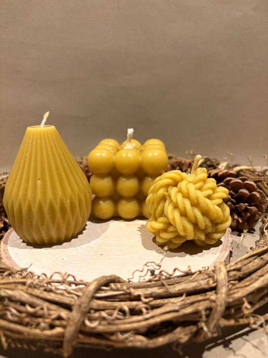 100% Pure Beeswax Candle Bundle