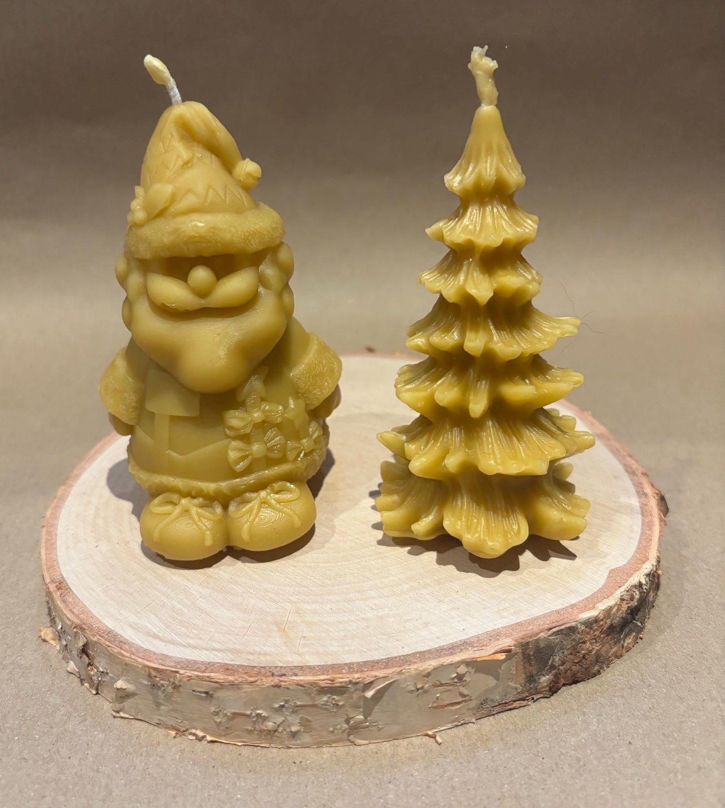 Handcrafted 100% Beeswax Christmas Candle Bundle