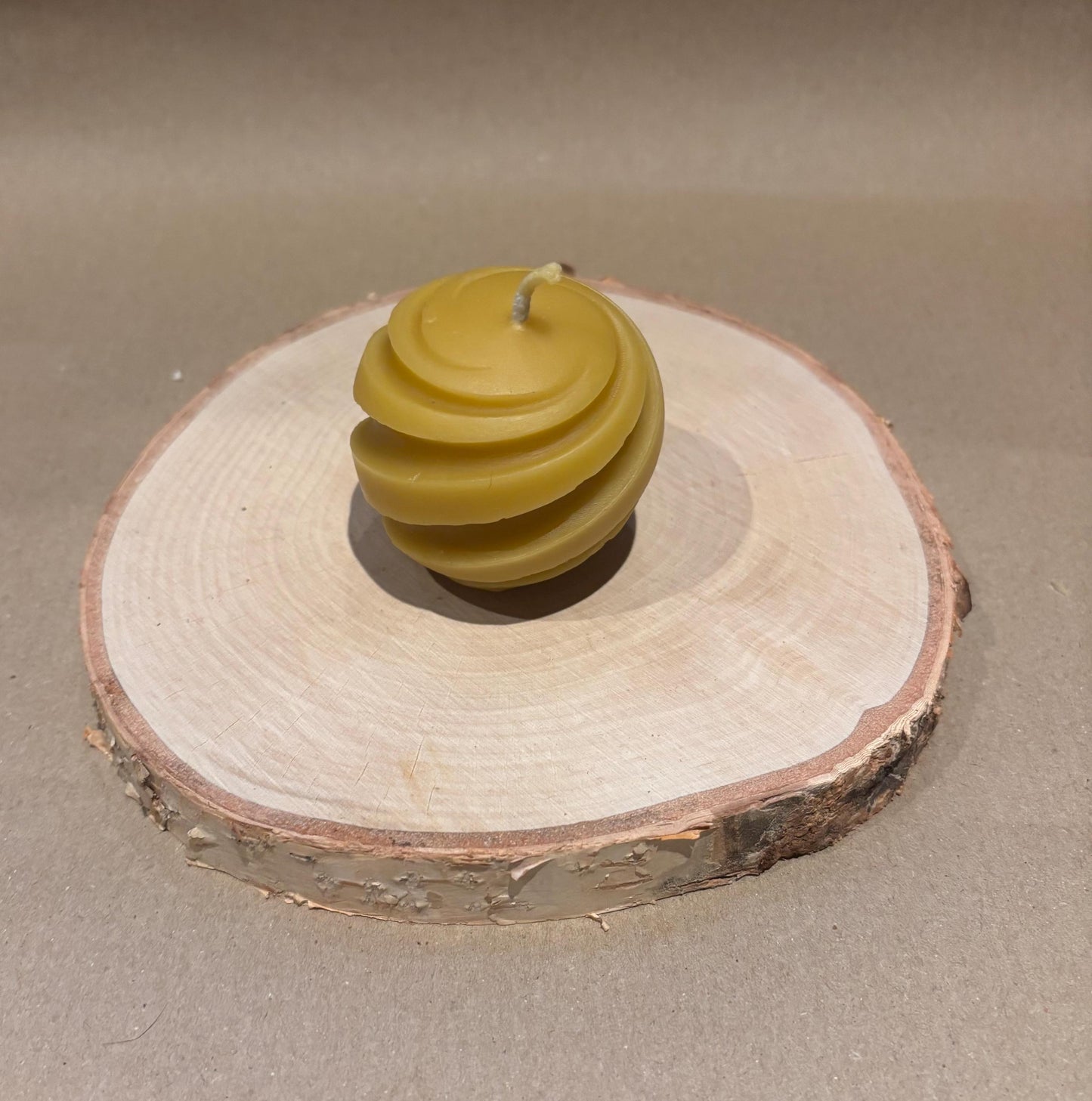 Handmade Beeswax Spiral Candles – Set of 4 | Natural Décor
