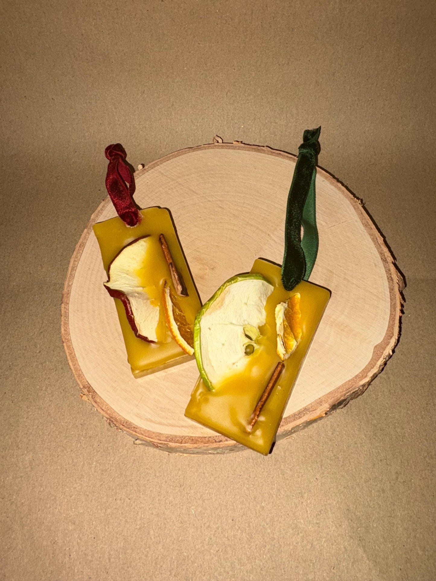Handcrafted Beeswax Air Fresheners (Pack of 2) | Natural Scents Festive Decor | Perfect for Wardrobes & Small Spaces
