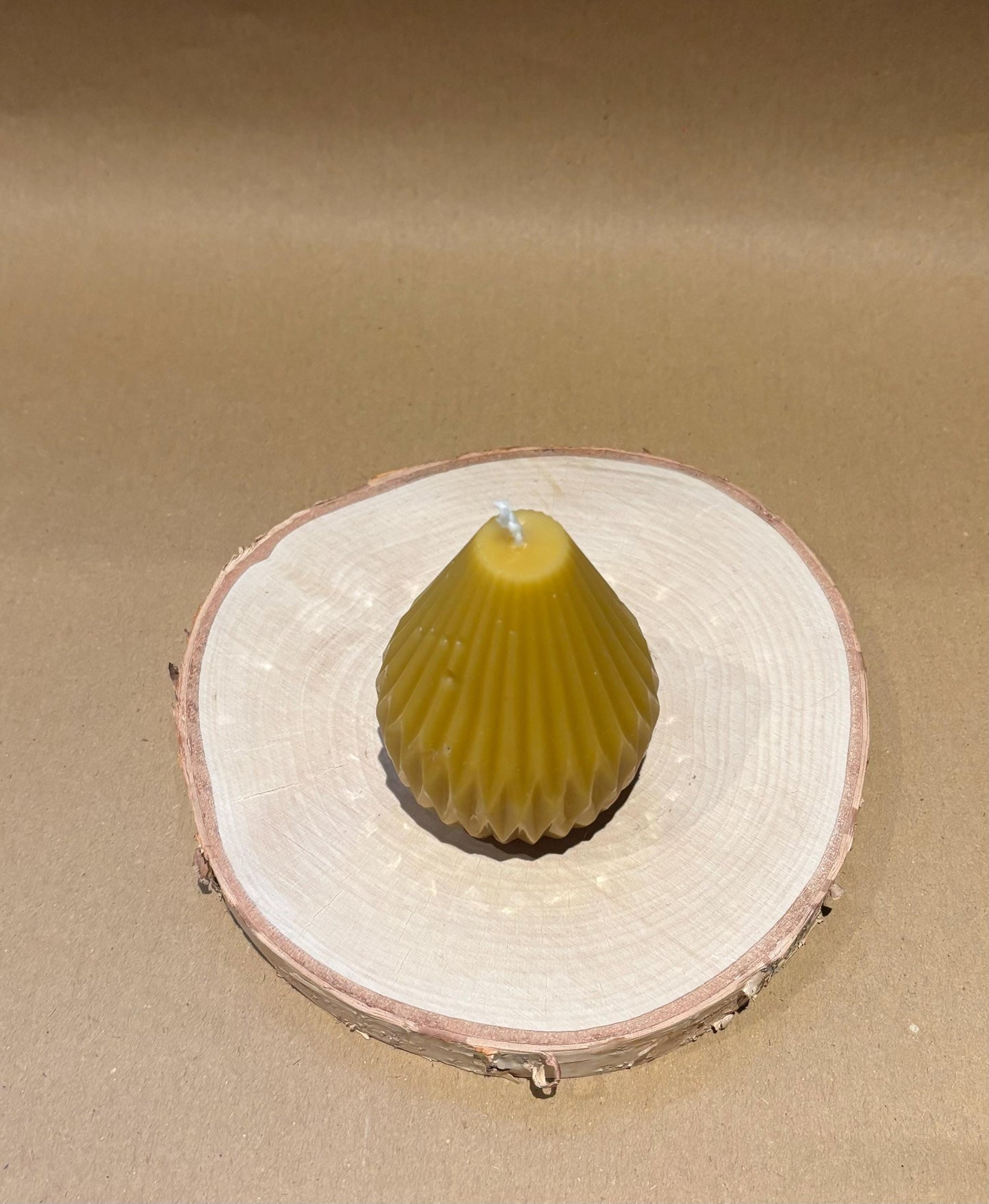 Handmade Geometric Pear Beeswax Candle