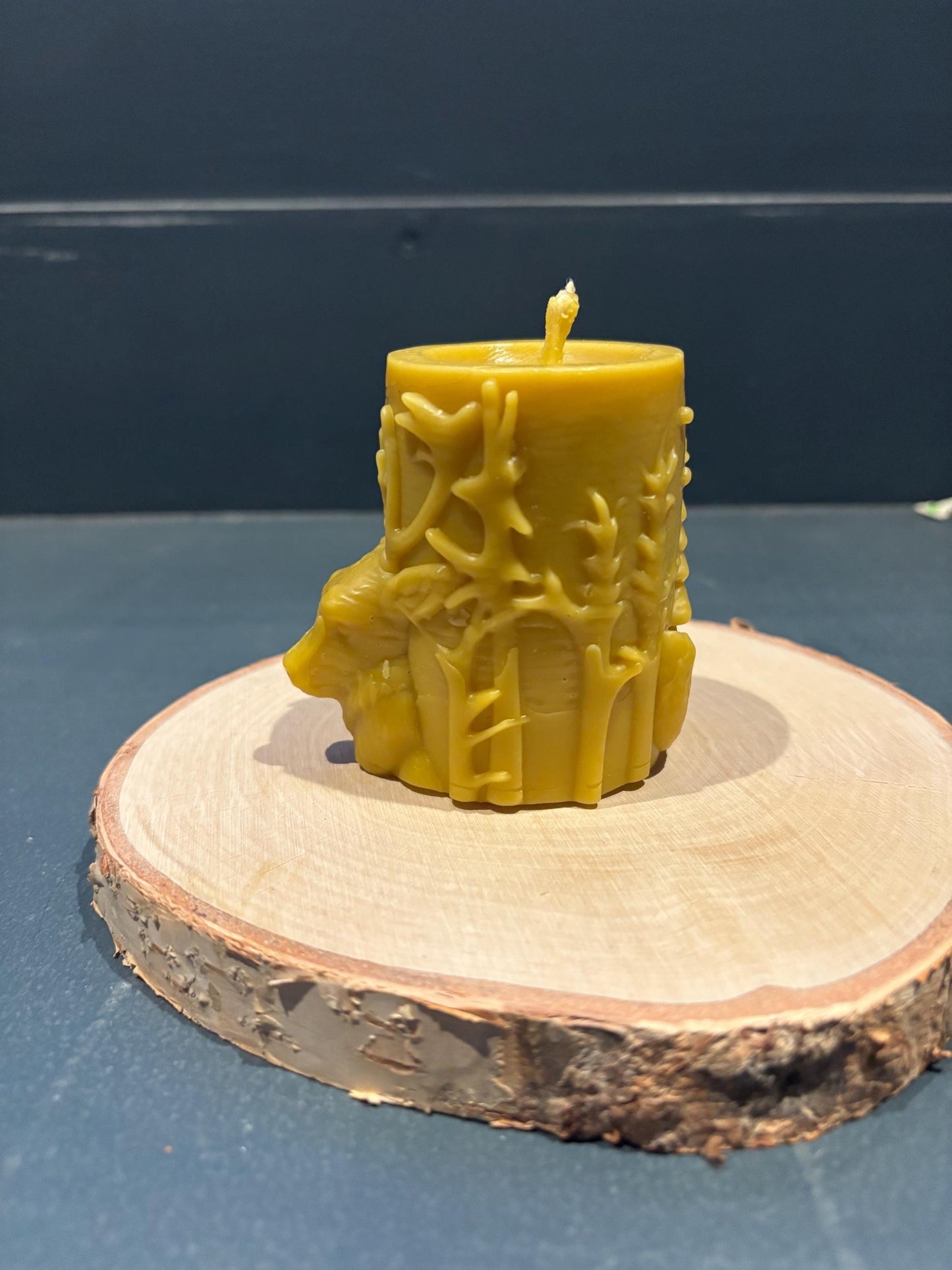 Handmade Stags Head Beeswax Candle