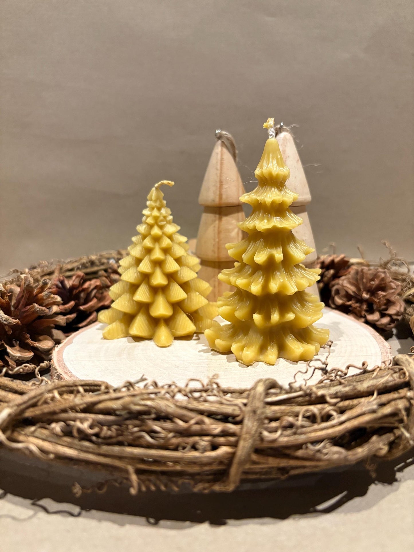 100% Pure Beeswax Christmas Candles
