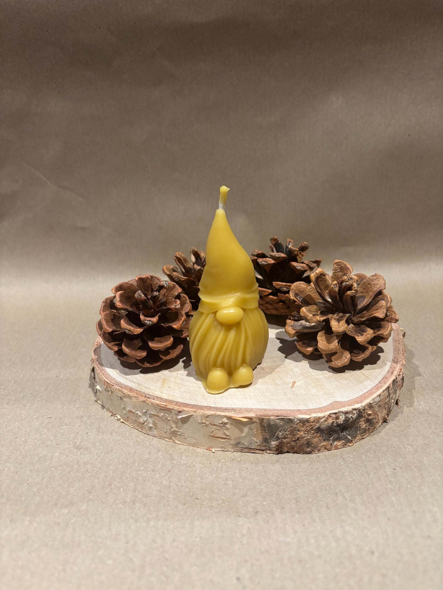 Handcrafted Gonk Christmas Beeswax Candle