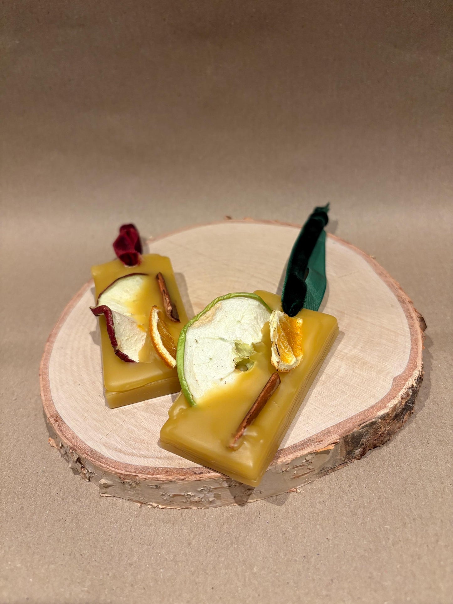 Handcrafted Beeswax Air Fresheners (Pack of 2) | Natural Scents Festive Decor | Perfect for Wardrobes & Small Spaces