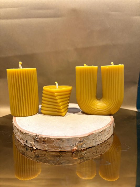 Valentine’s Candle Set – Spell “I Love You” in Natural Beeswax