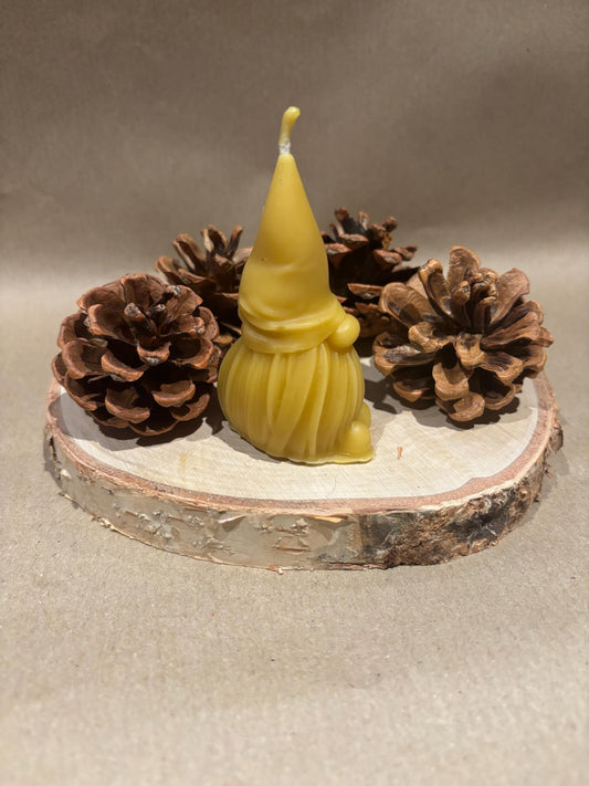 Handcrafted Gonk Christmas Beeswax Candle