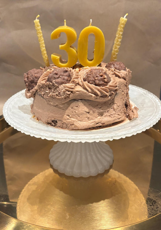 Eco-Friendly Beeswax Birthday Number Candle – Handcrafted, Natural, Non-Toxic
