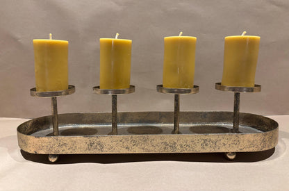 Handmade 4-Inch Beeswax Pillar Candle
