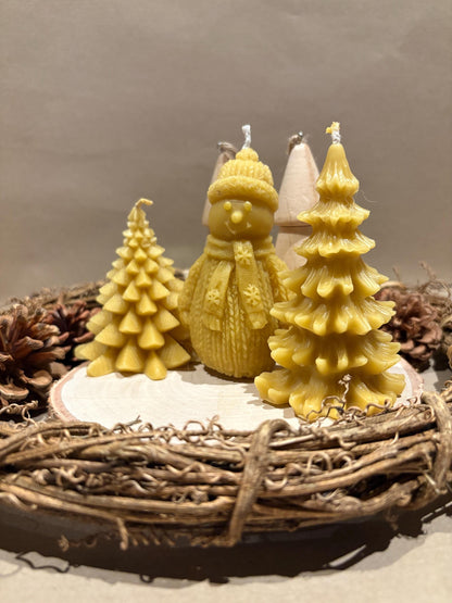 100% Pure Beeswax Christmas Candles