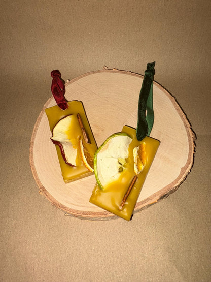 Handcrafted Beeswax Air Fresheners (Pack of 2) | Natural Scents Festive Decor | Perfect for Wardrobes & Small Spaces