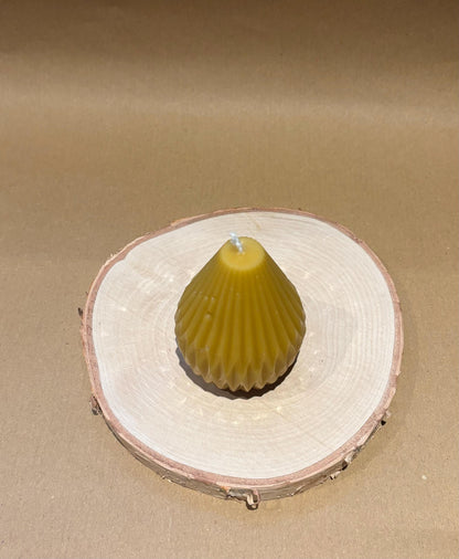Handmade Geometric Pear Beeswax Candle