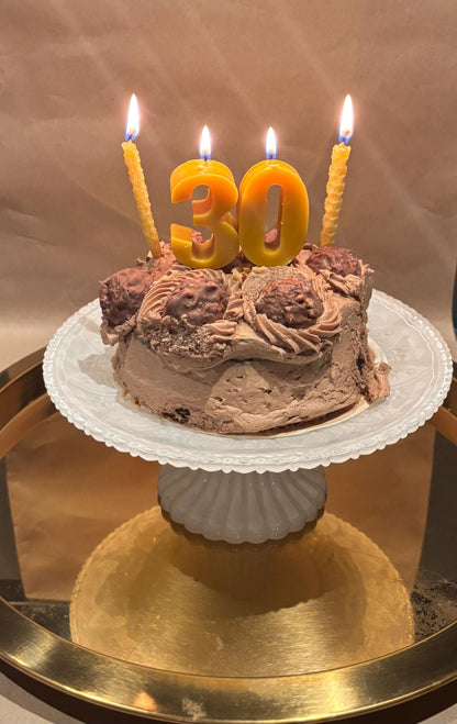 Eco-Friendly Beeswax Birthday Number Candle – Handcrafted, Natural, Non-Toxic