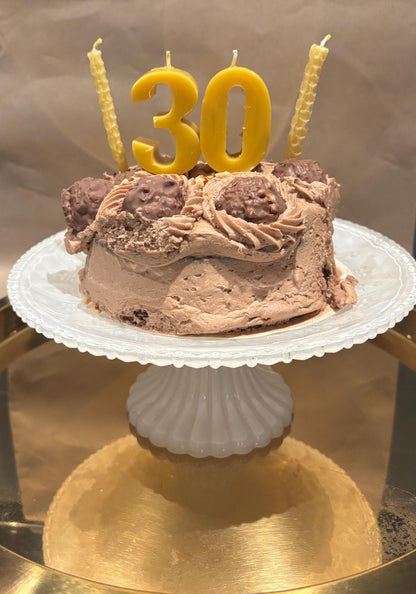 Eco-Friendly Beeswax Birthday Number Candle – Handcrafted, Natural, Non-Toxic