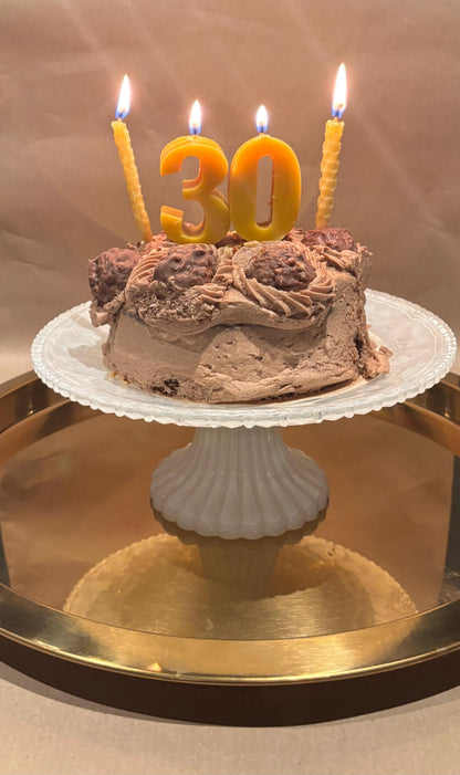 Eco-Friendly Beeswax Birthday Number Candle – Handcrafted, Natural, Non-Toxic